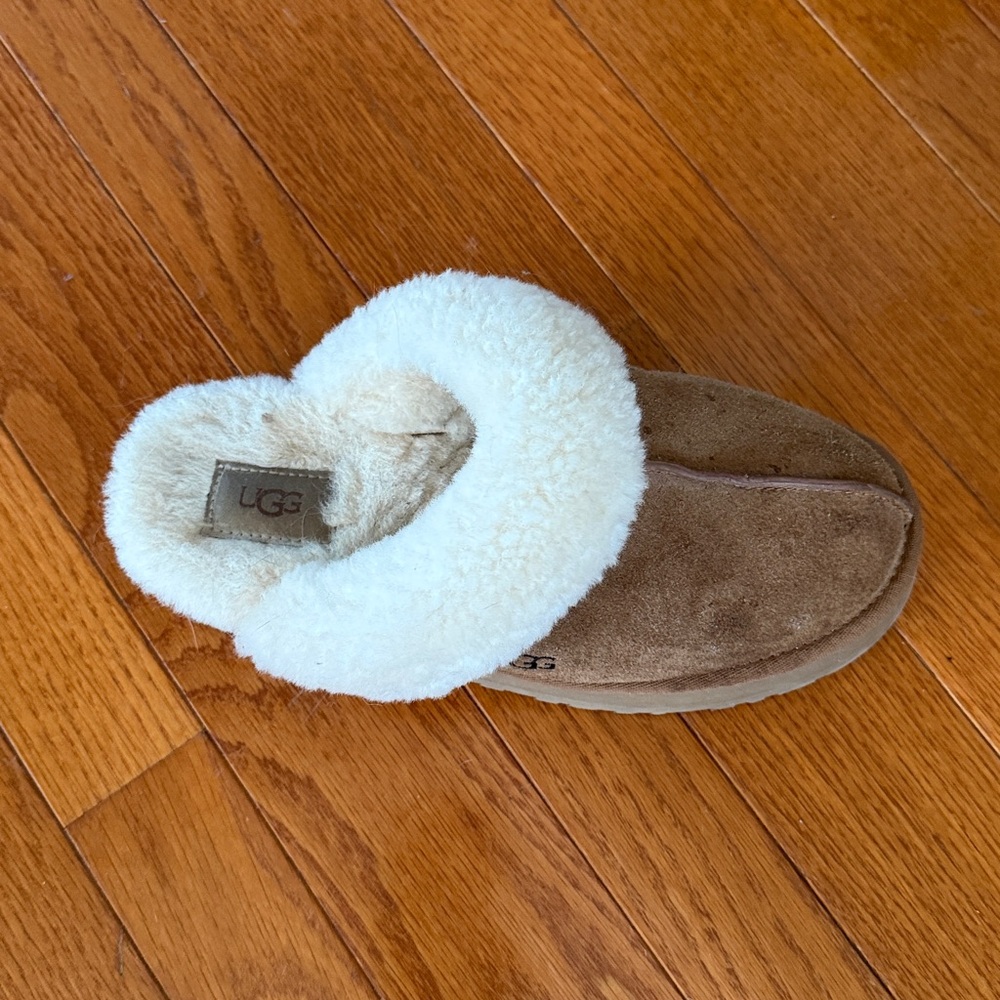 UGG Women's Disquette chestnut Shearling slip ons - Picture 16 of 17